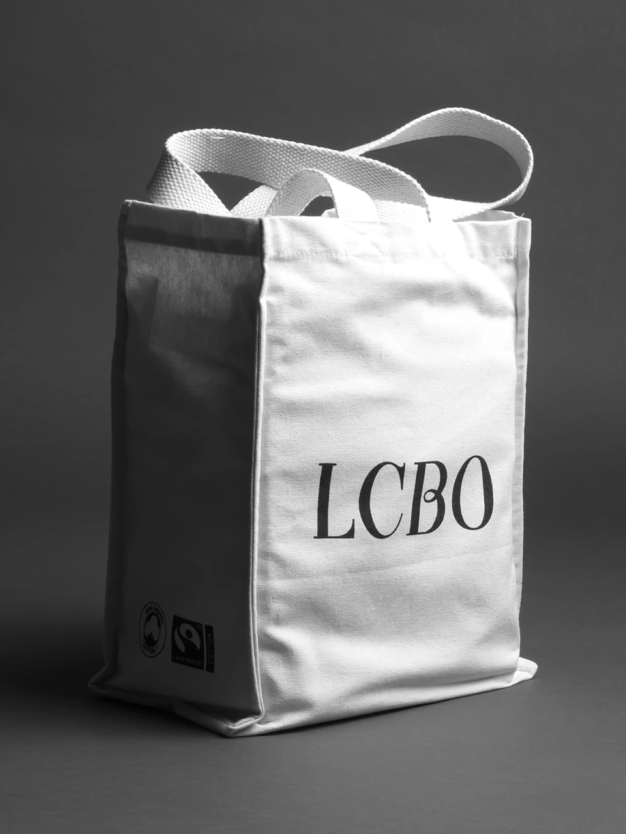 Custom organic cotton wine bag for LCBO - distillpack.com