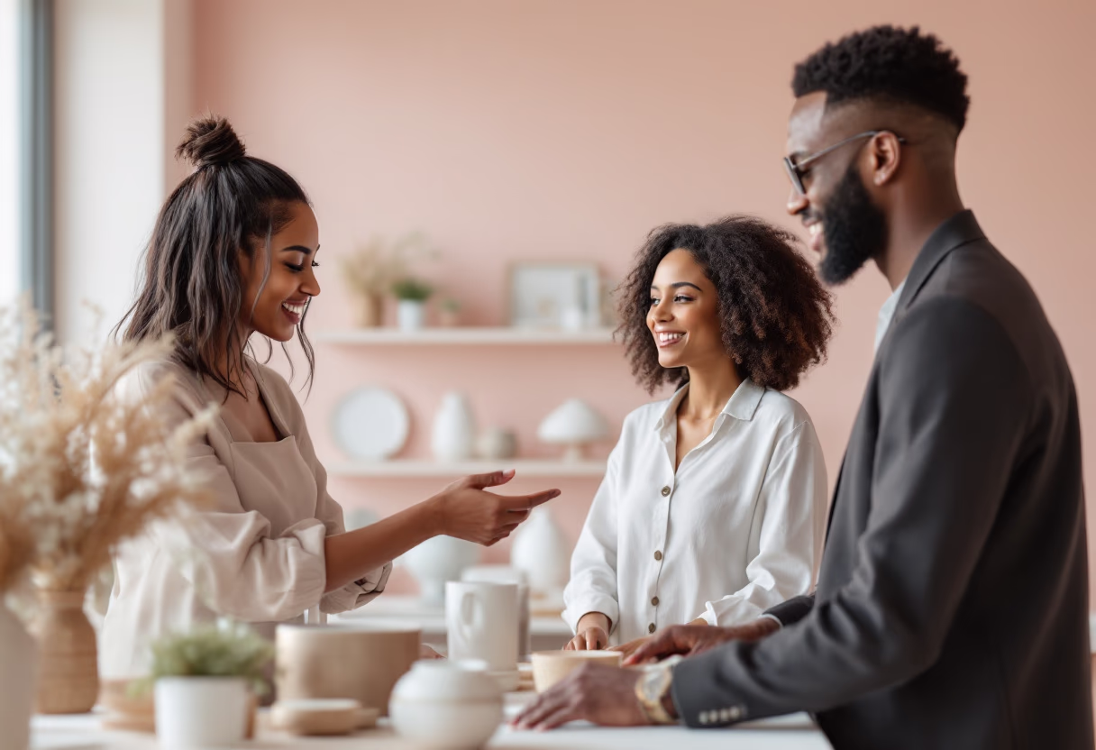 image of store helping customers (for a home goods store)