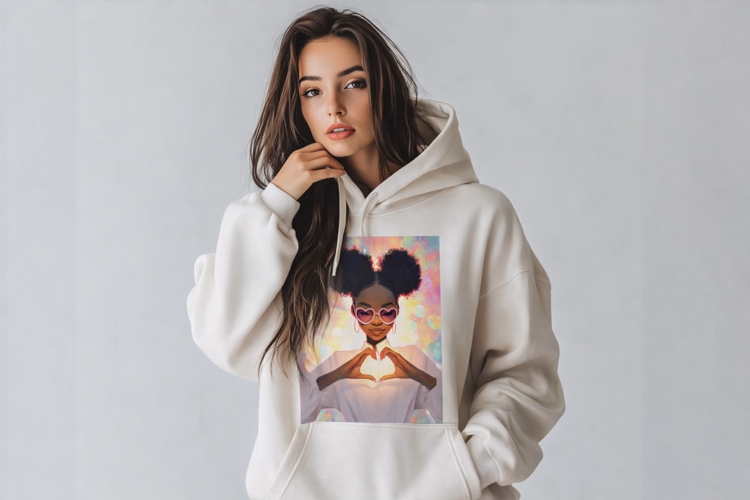 Model wearing faith-inspired Christian apparel from NRB Art collection