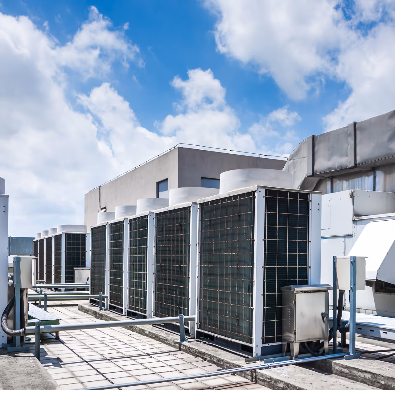 Photo of decarb plant on rooftop