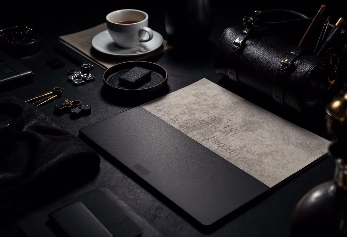 [background image] image of a designer workspace (for a graphic design studio)