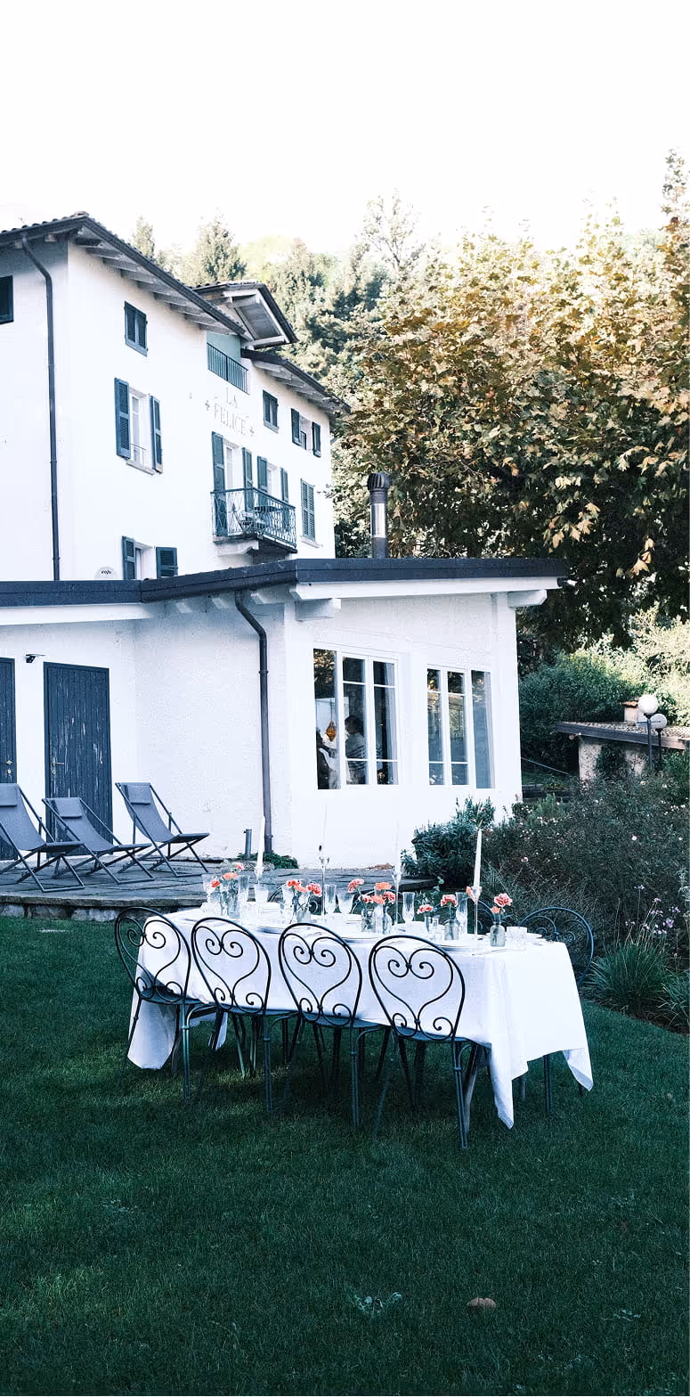 Terraced gardens and outdoor dining at Villa La Felice