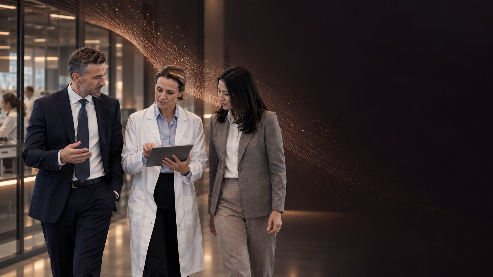 BioExec team members in discussion during a program delivery session
