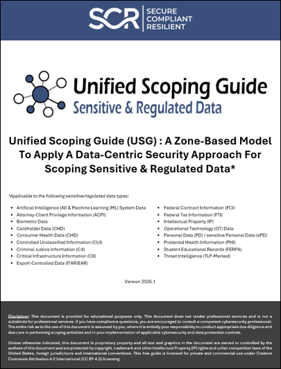 Unified Scoping Guide for Sensitive & Regulated Data by Compliance Forge and Secure Controls Framework