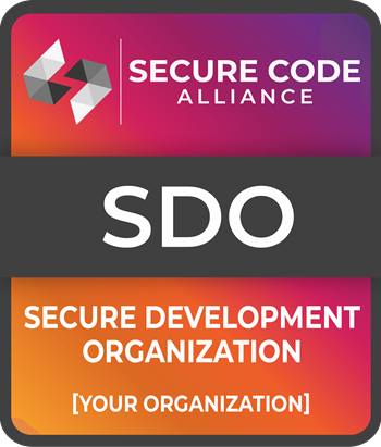 Secure Development Organization (SDO) designation badge