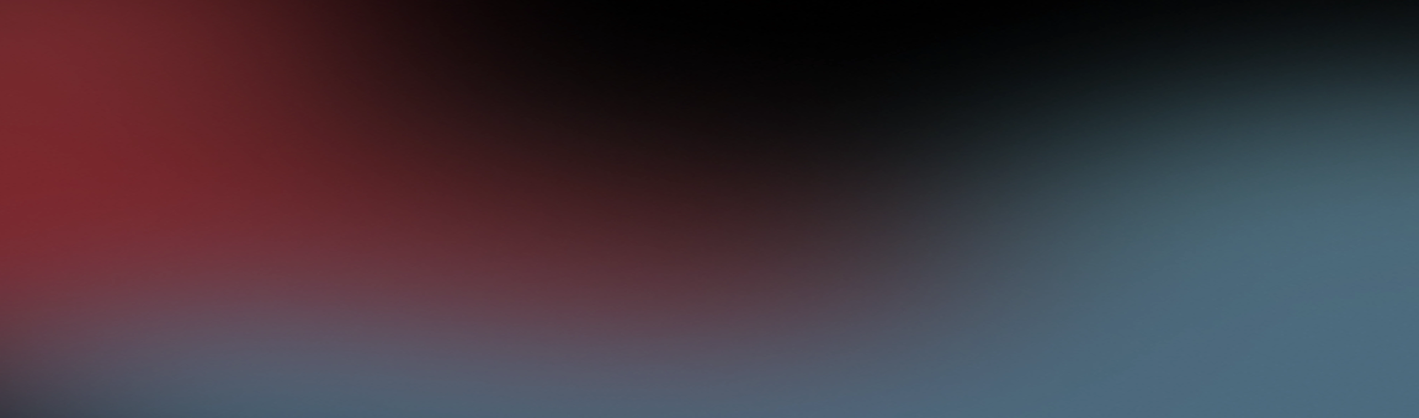 Dark mesh gradient blending deep red, black, and muted blue.