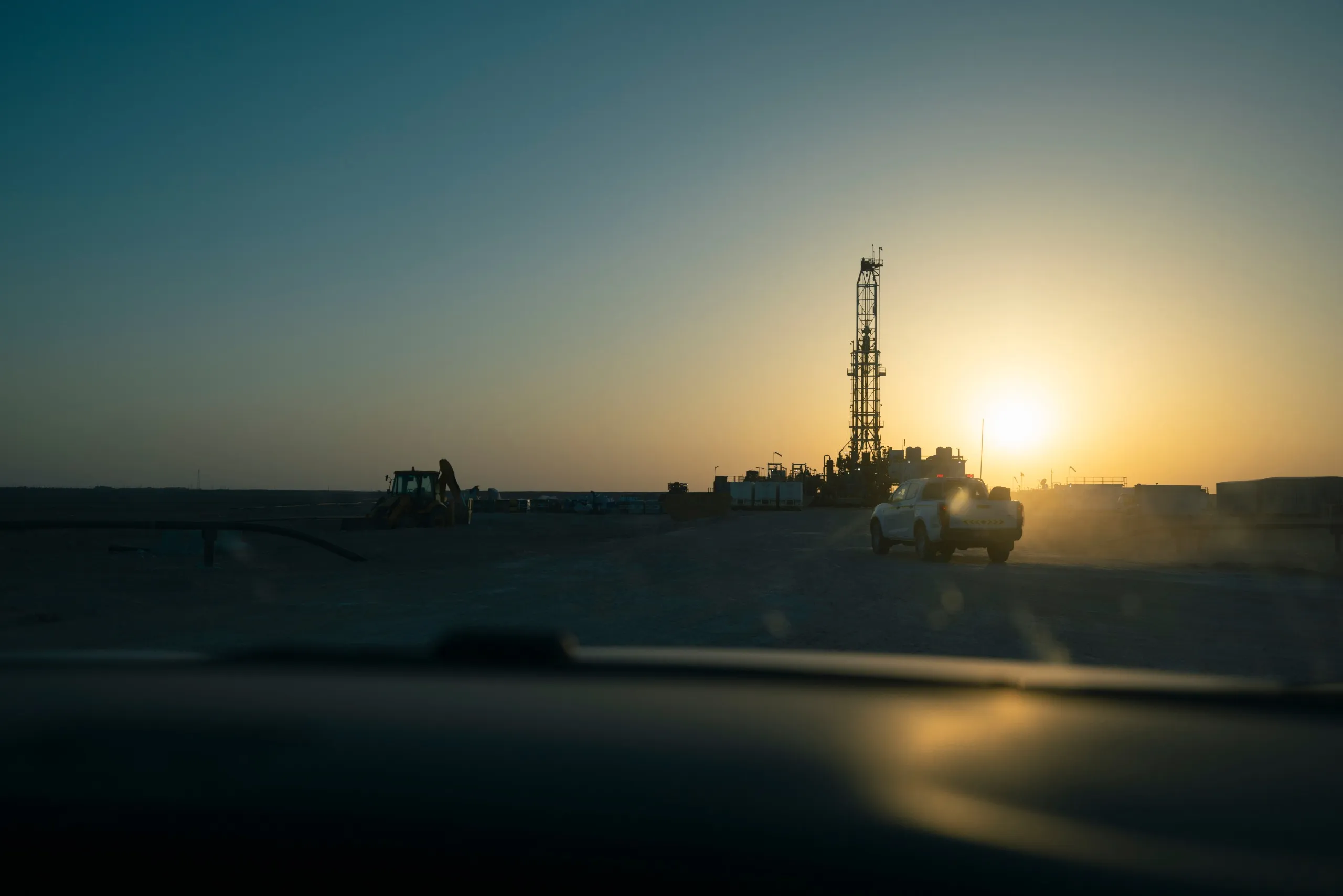 ABRAJ rig site at sunrise