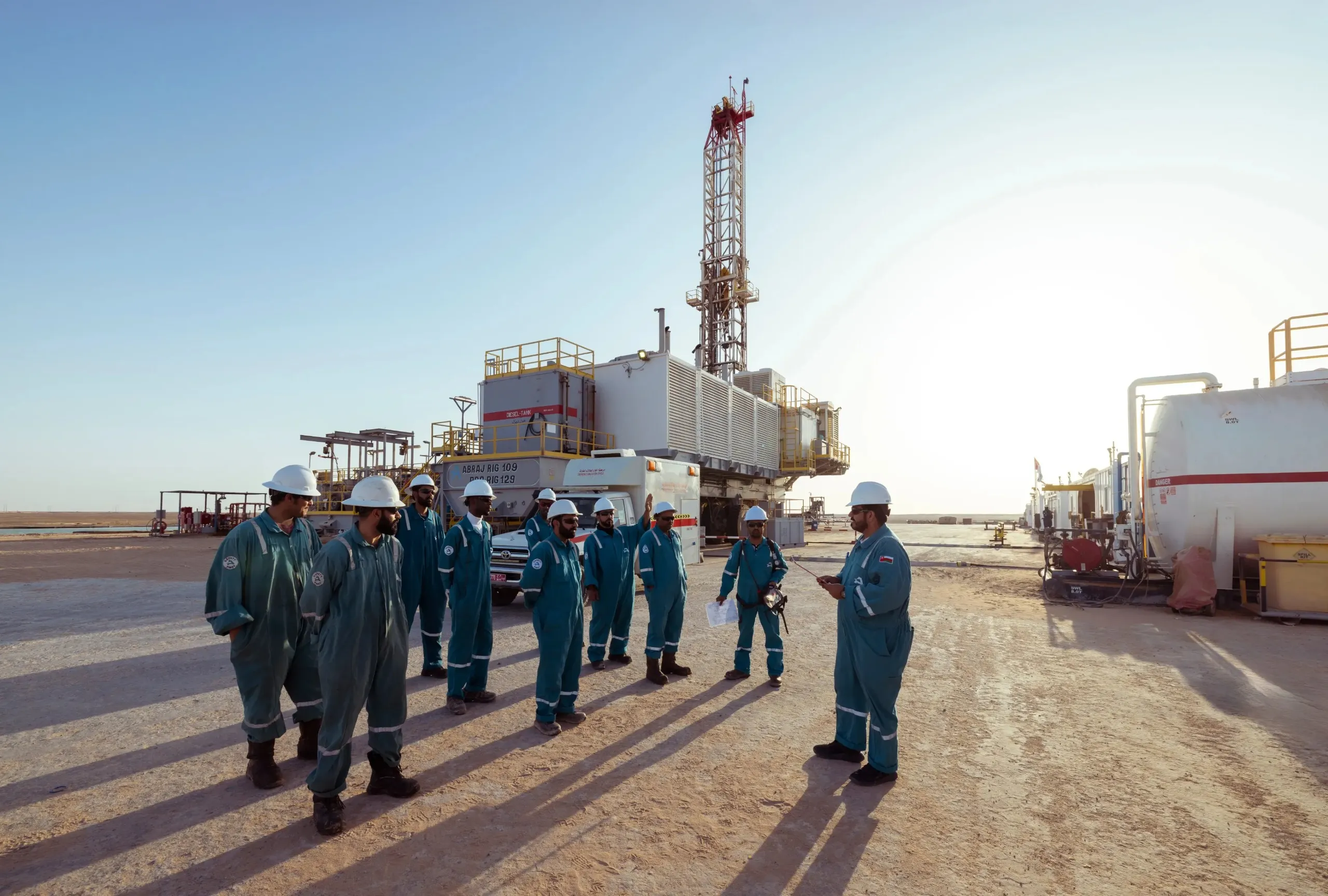 ABRAJ crew on site in safety gear