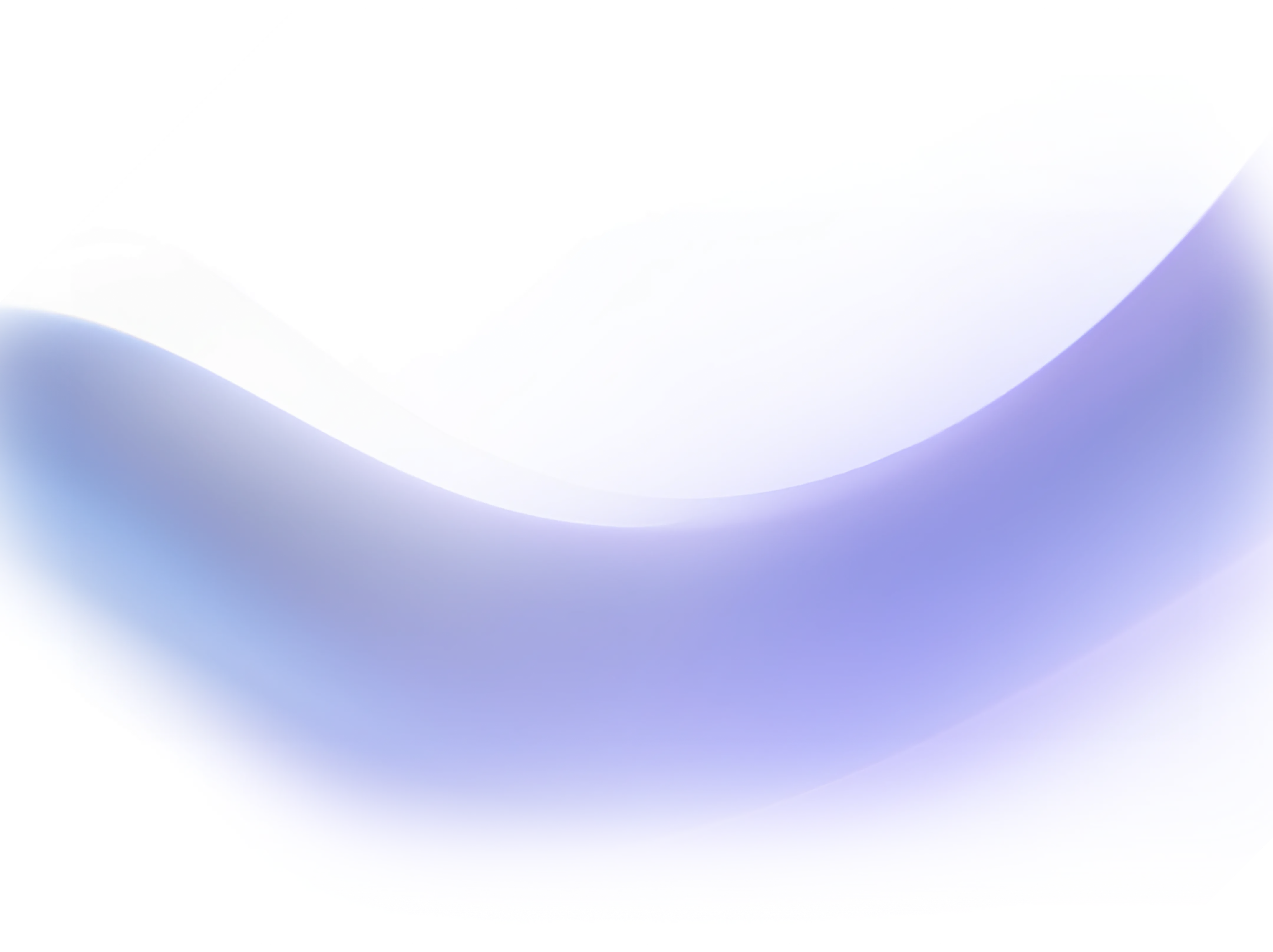 Abstract soft wave shapes blending white and blue hues on a smooth gradient background.