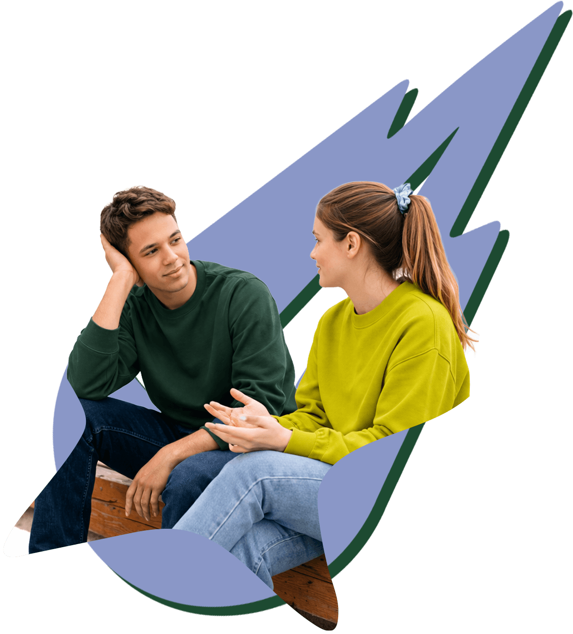 Gens qui parlent sur fond de comète