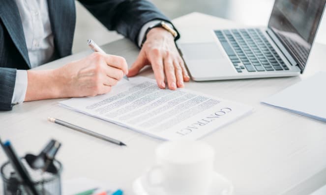 Remote work contract signing