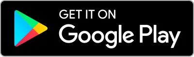 Google Play badge with colorful triangular play icon and text 'Get it on Google Play' on black background.