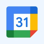 Google Calendar app icon with blue, green, yellow, and red colors showing number 31.