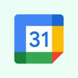 Google Calendar app icon with blue, green, yellow, and red colors and the number 31 in the center.