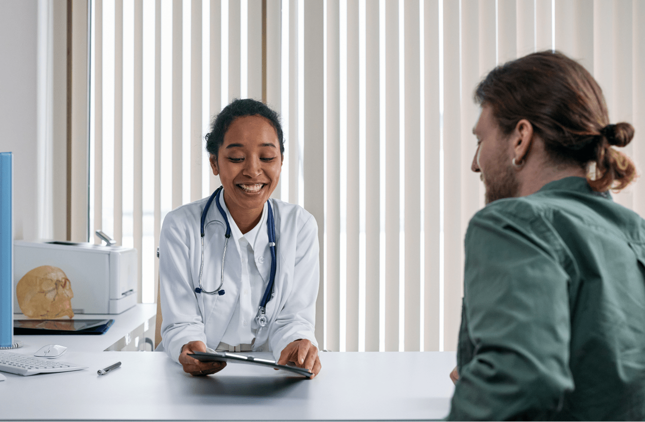 A doctor explaining what causes epilepsy