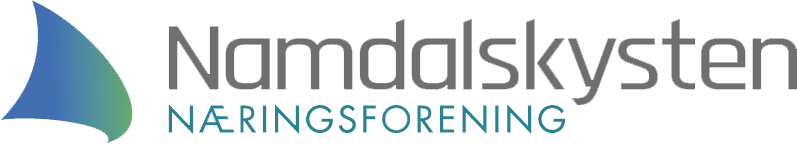 Logotype for Drift Design med teksten Drift Design med en buet blågrønn ikon til venstre.