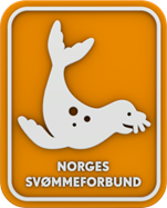 Logo med en stilisert havsel som bader, over teksten Norges Svømmeforbund.