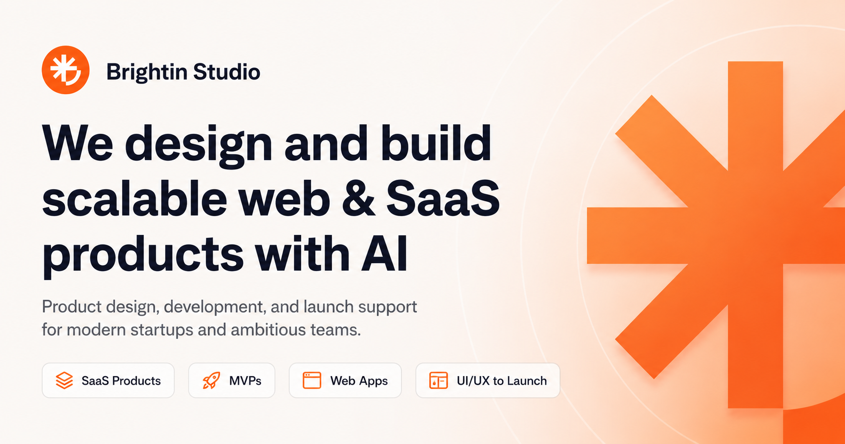 Brightin Studio offers scalable web and SaaS product design, development, and launch support with AI.