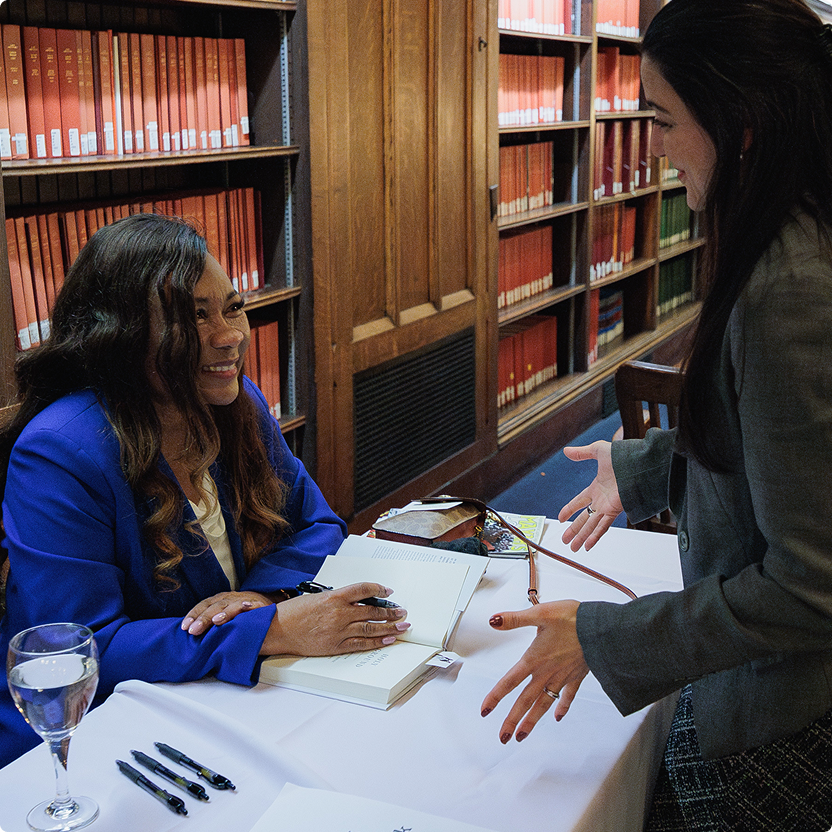 Catherine at a book signing