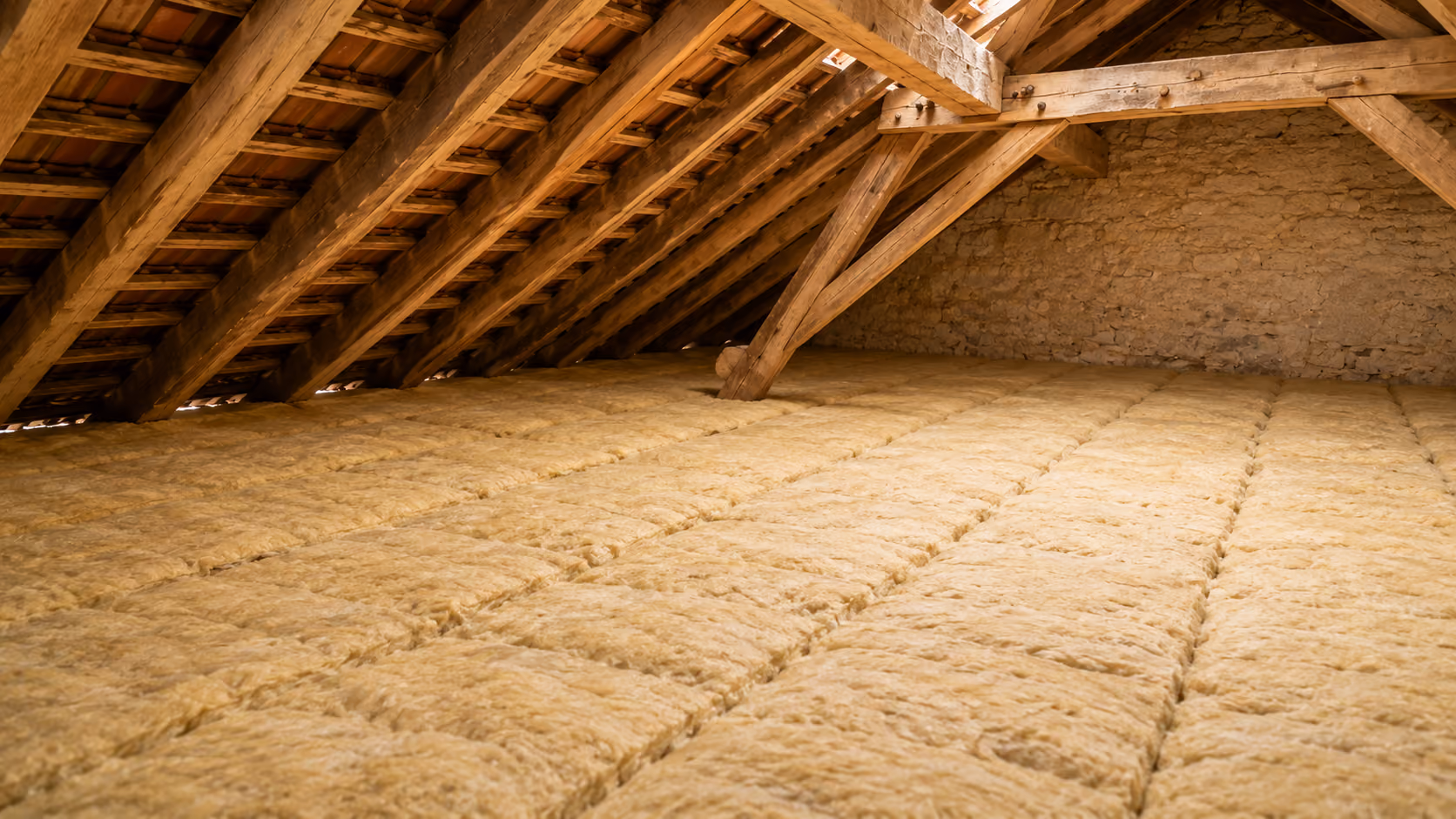 Toit de maison avec tuiles en terre cuite rouge et gouttière en métal sous un ciel bleu avec quelques nuages.
