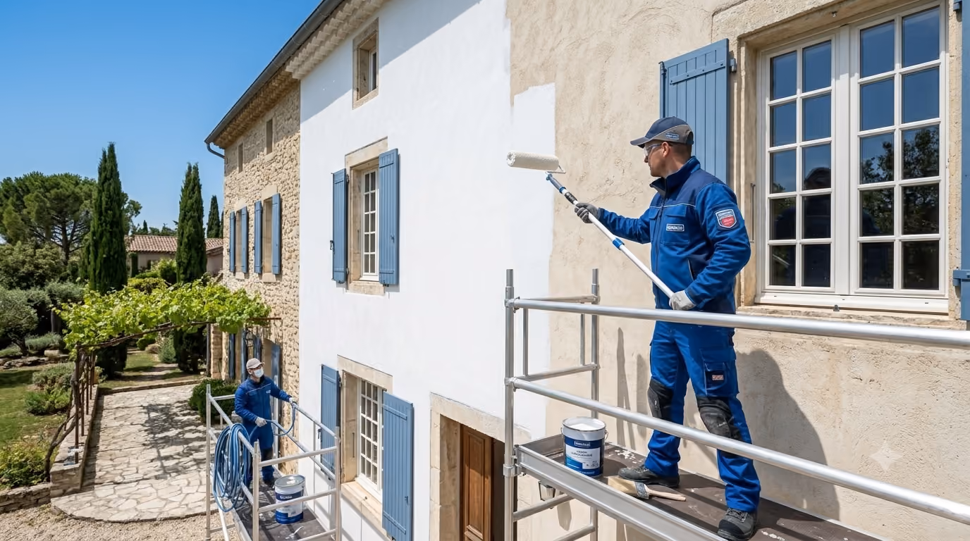 Application d’un nouveau revêtement sur une façade