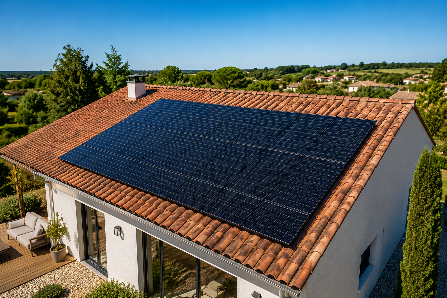 Surface de toiture disponible pour des panneaux photovoltaïques