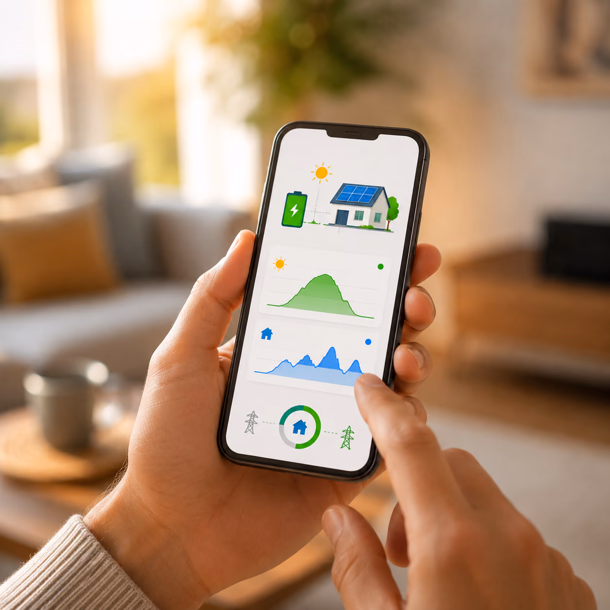 Pilotage intelligent d’une installation solaire depuis un smartphone