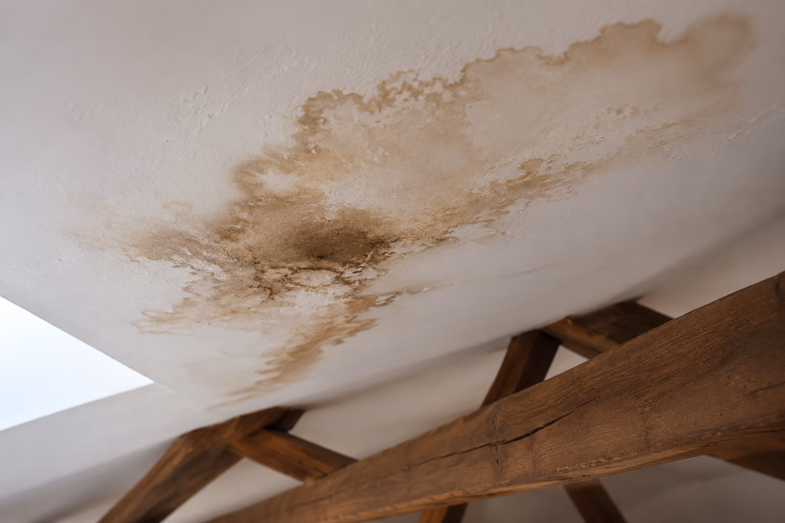 Infiltration d’eau visible à l’intérieur d’une habitation