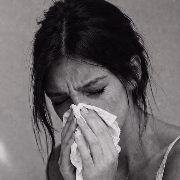 Black and white portrait representing weakened immune support and low immunity concern at CAMI