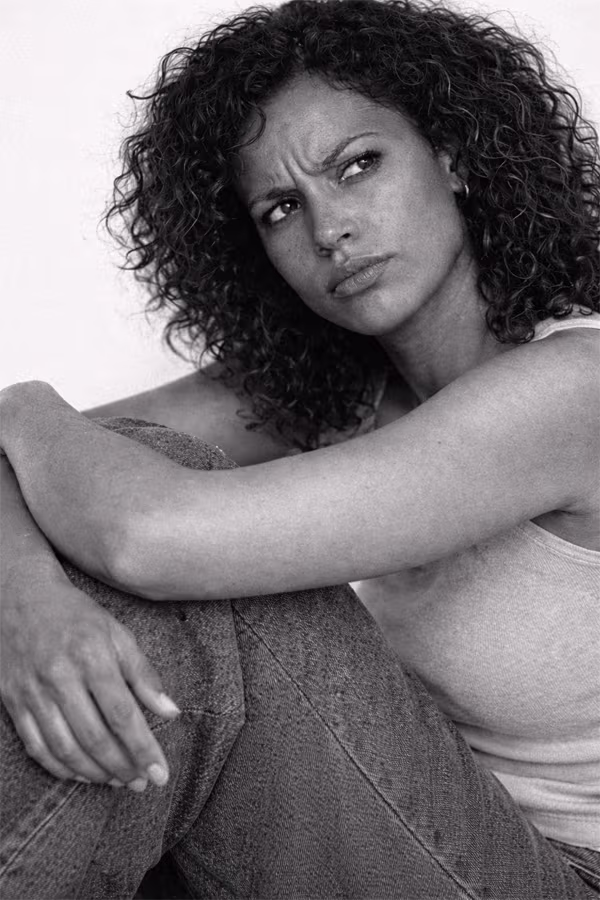 Black and white portrait representing mood changes and irritability from hormonal shifts at CAMI