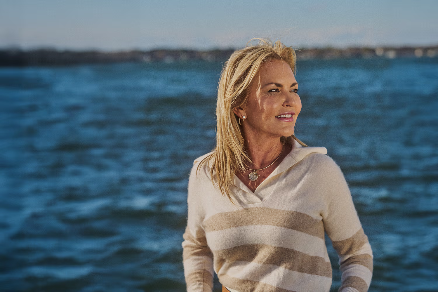 Woman with even clear skin tone photographed at CAMI for BBL photofacial
