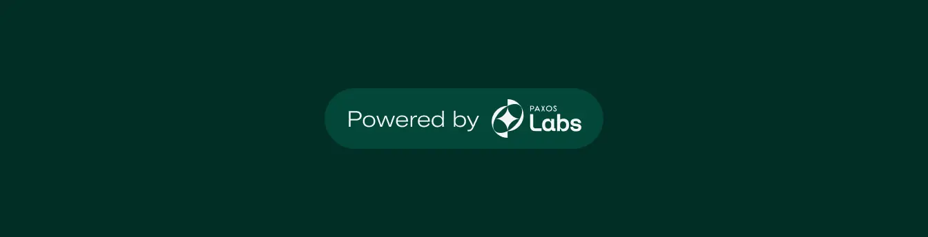 'Powered by Paxos Labs' tag