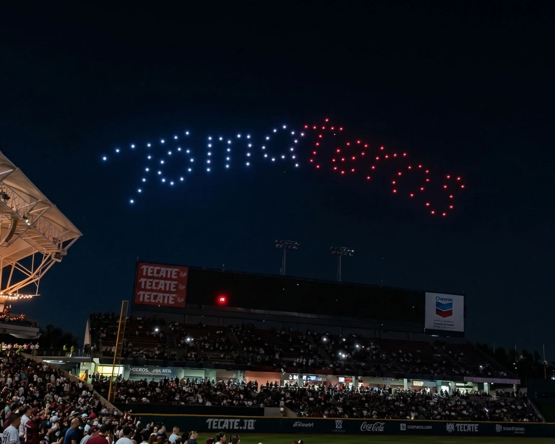 Tomateros stadium event laser show and pyrotechnics by Beat Meetings — Culiacán Mexico