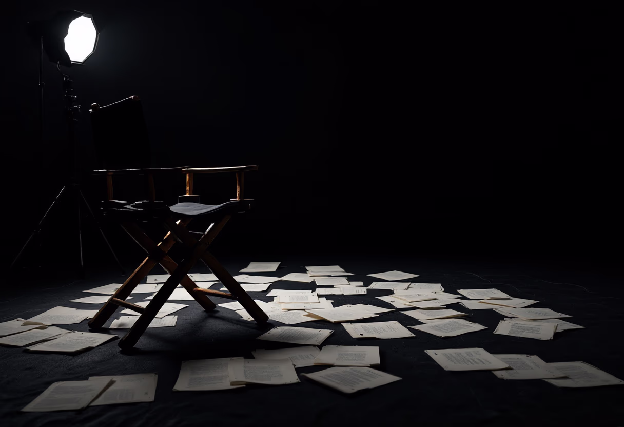 [background image] image of a film set for a film production company