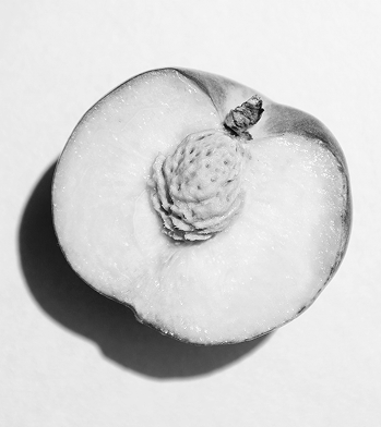 Peach black and white