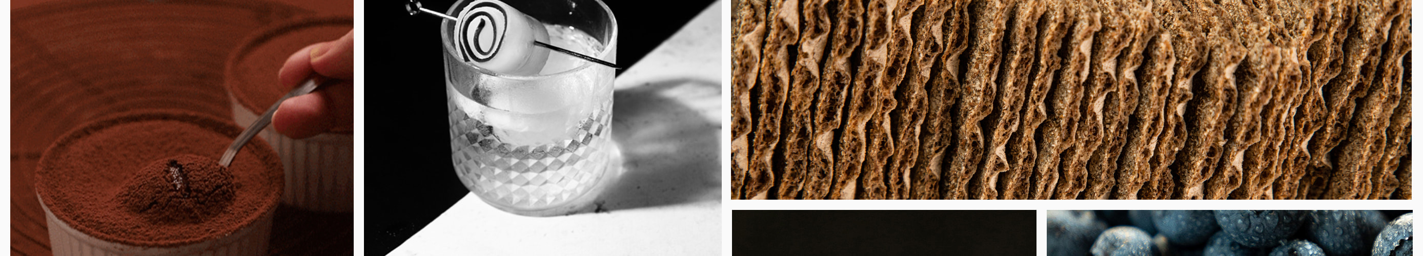 Brown lava cake, cucumber cocktail and crispy edible tiles