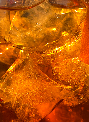 Aperol Spritz cocktail with ice