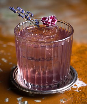 Libertadore purple drink with flower