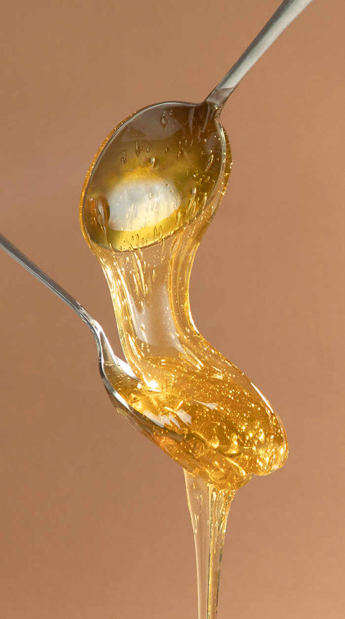 Honey on the spoon
