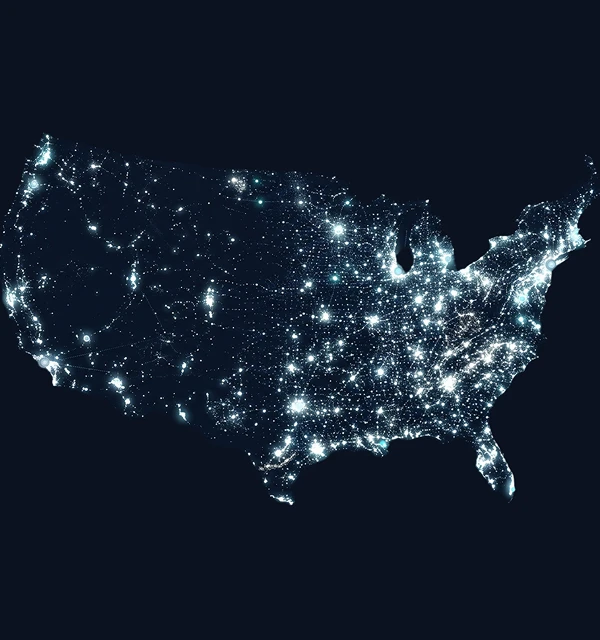 Map of United States of America