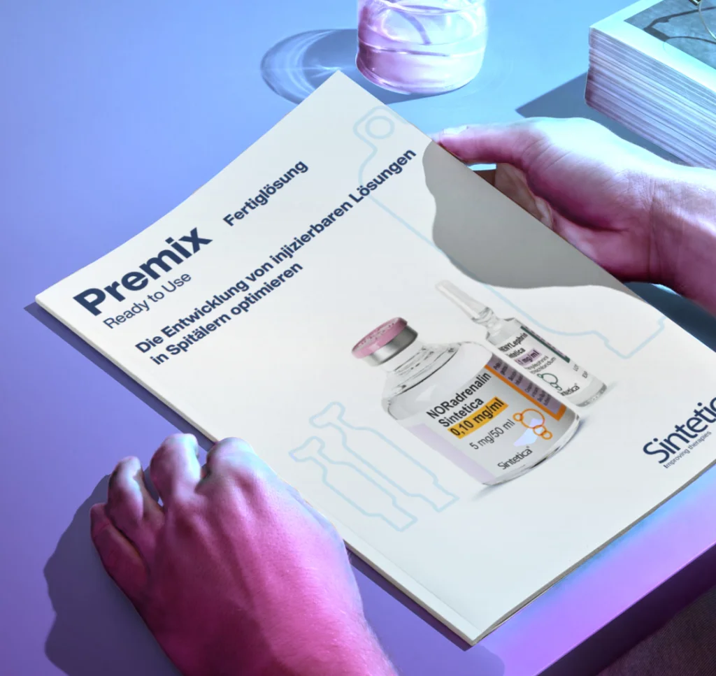 Sintetica Medical Branding & Broschüren Design - Kunde von AD Promotion