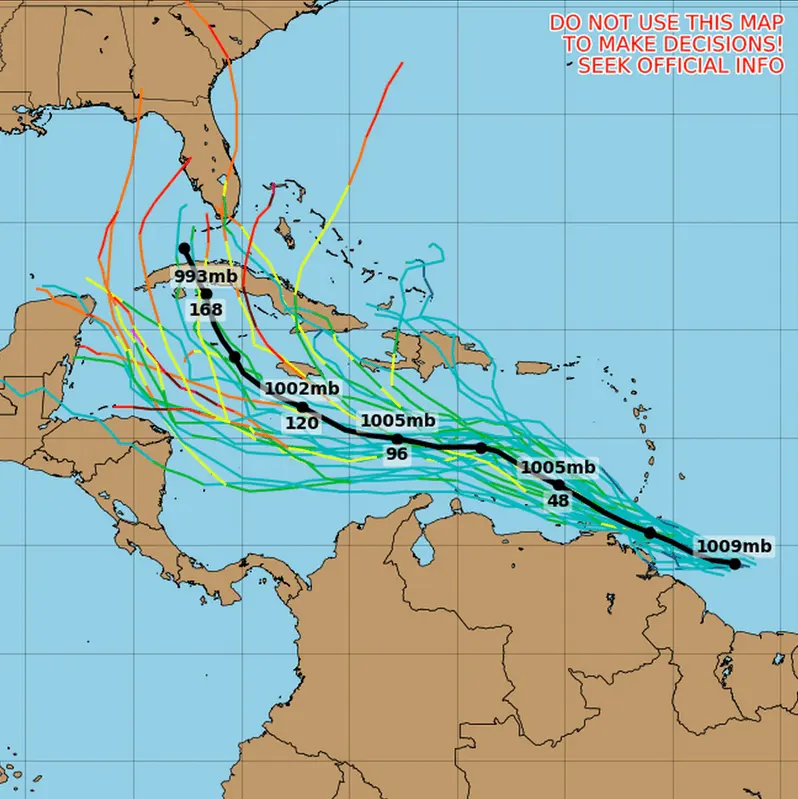 A tropical wave located in the southeast Caribbean on Thursday has a high chance of becoming a hurricane in the coming days, according to the National Weather Service Miami.