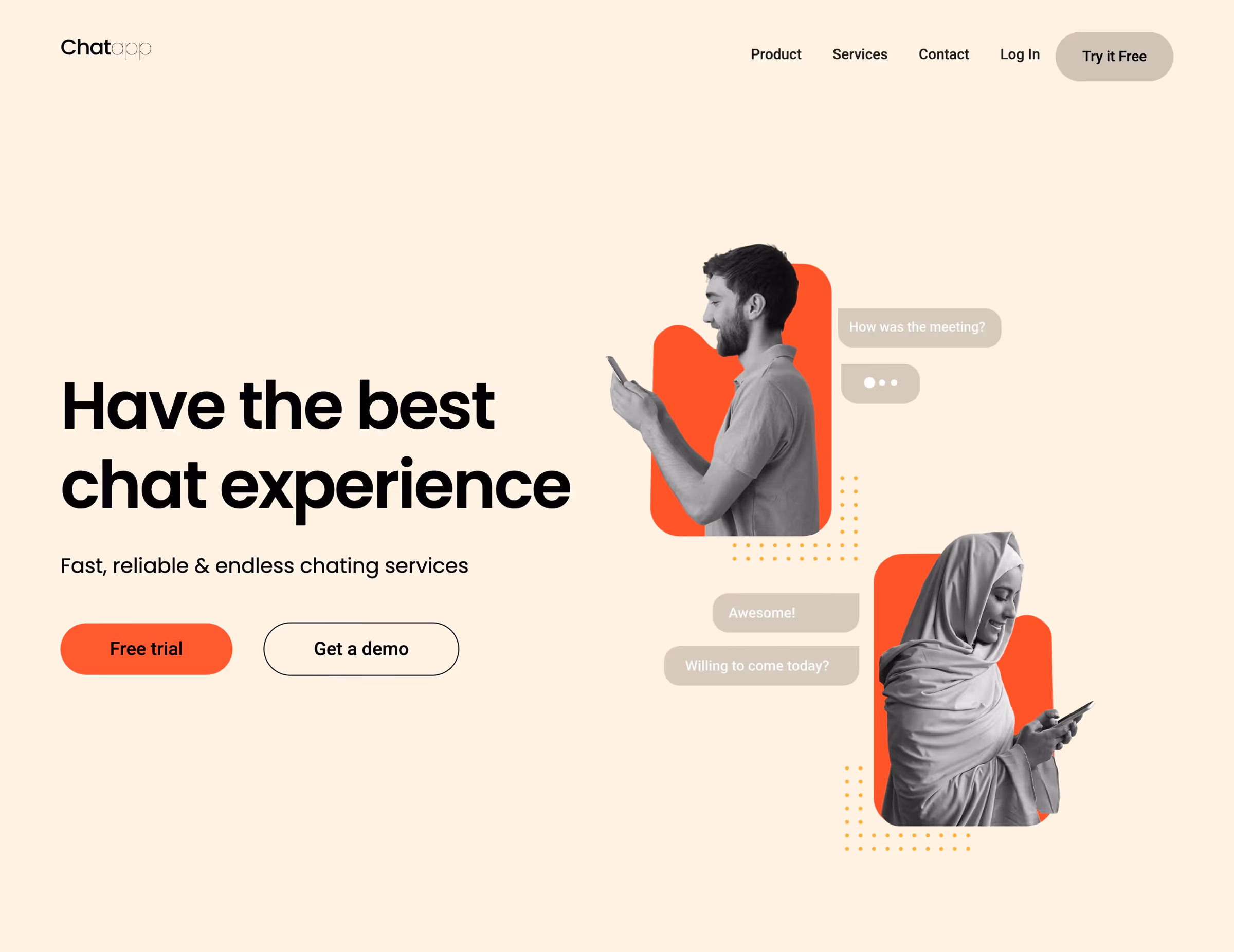 A mockup of a project