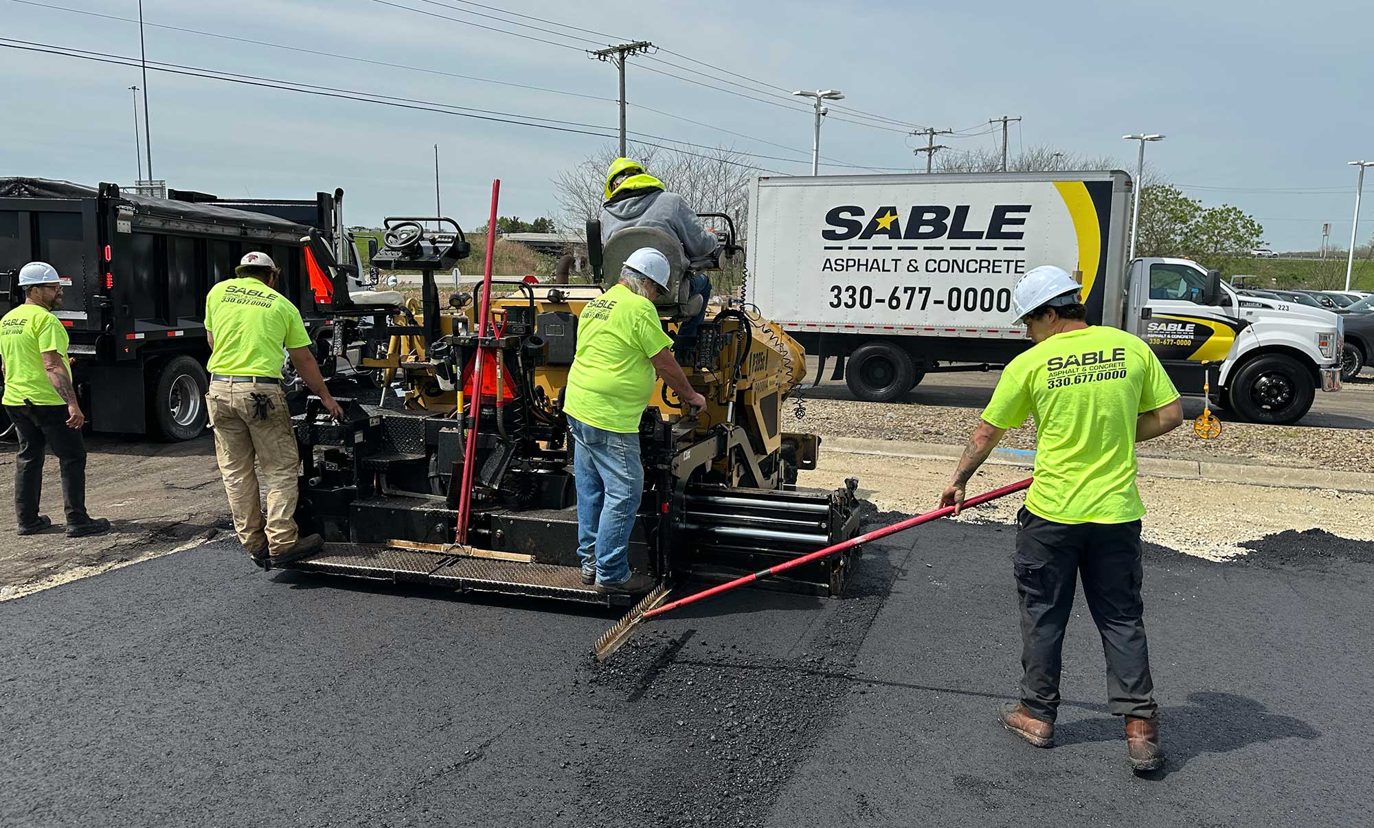 Commercial asphalt parking lot paving project completed for Brunswick Toyota in Brunswick Ohio