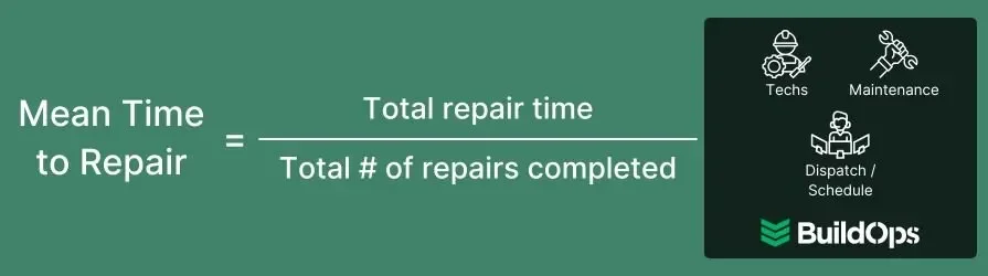 How to calculate the mean it takes to complete a repair service call