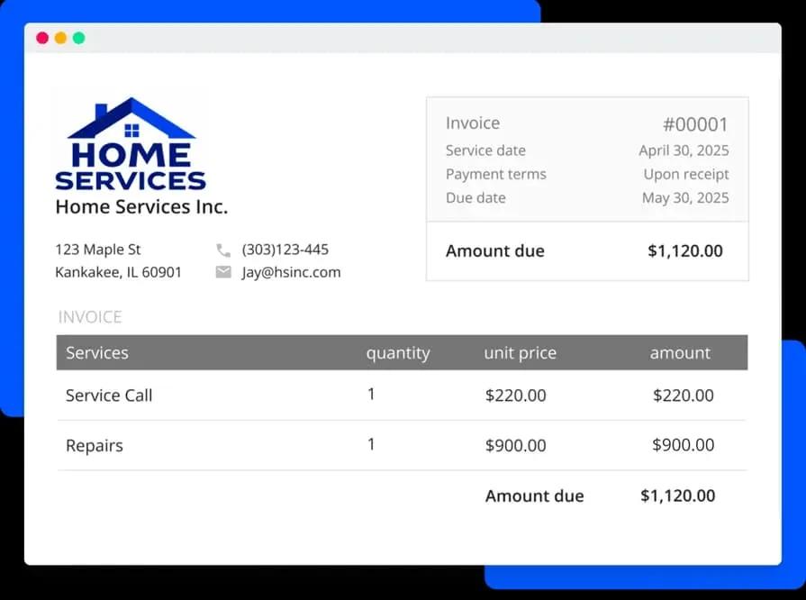 Housecall Pro invoicing software