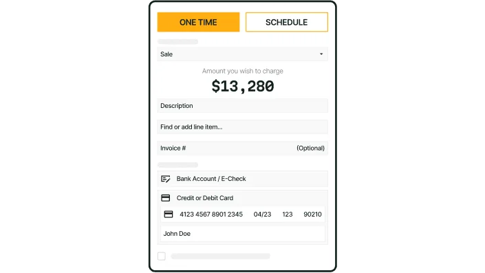 BuildOps invoice app showing a one time job with total amount