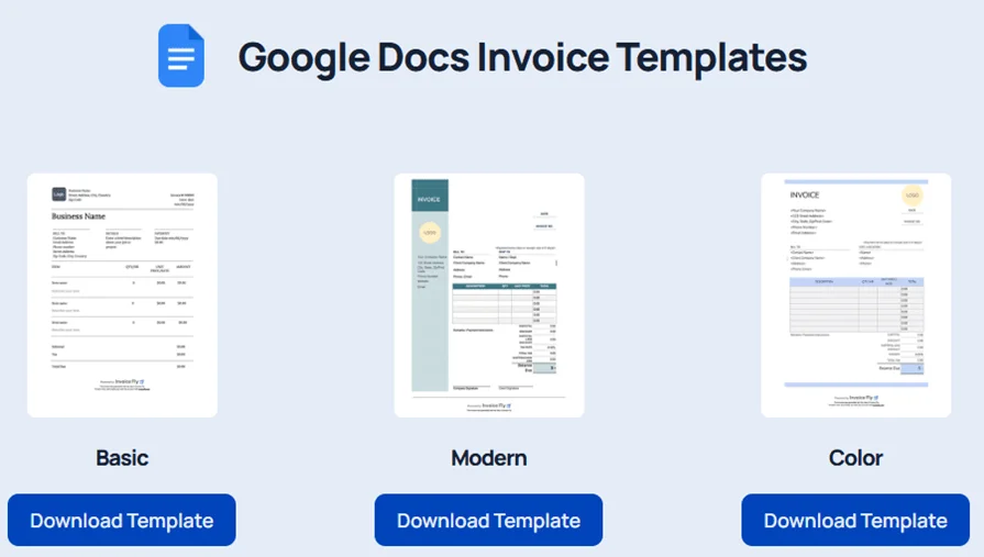 Invoice Fly invoice template