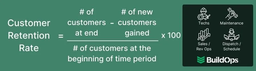 How to calculate the customer retention rate.