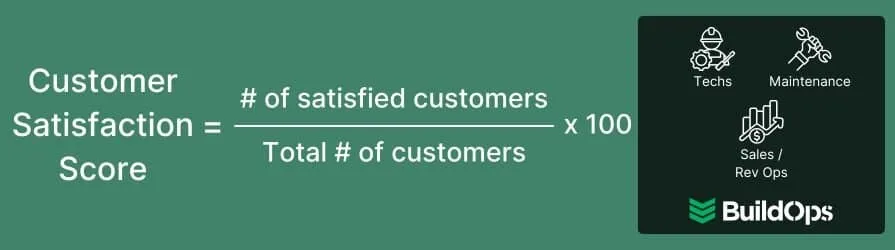 How to calculate the customer satisfaction score.